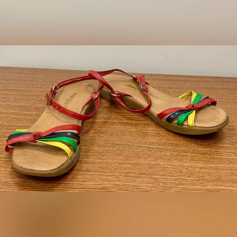 Sand Dollar 60’s style colorful strappy sandals